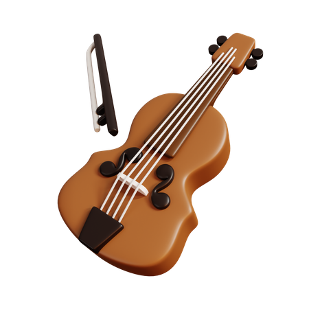 Violino  3D Illustration