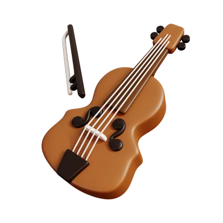 Violino  3D Illustration