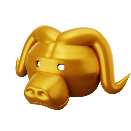 VIP Buffalo Mask  3D Illustration