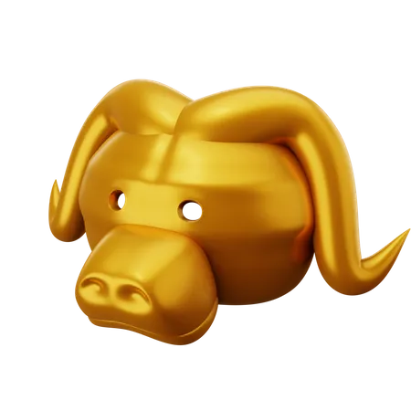 VIP Buffalo Mask  3D Illustration