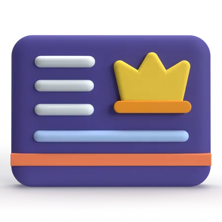 VIP Card  3D Icon