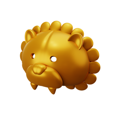 VIP Lion Mask  3D Illustration