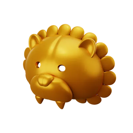 VIP Lion Mask  3D Illustration