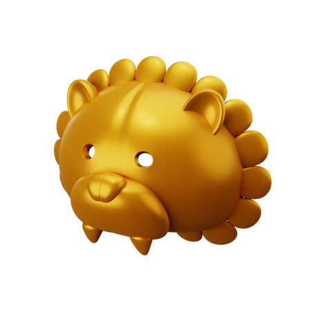 VIP Lion Mask 3D Illustration