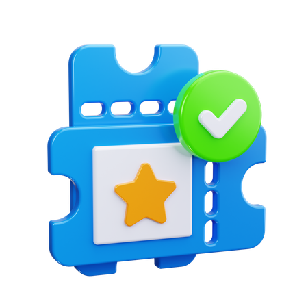 Vip Ticket  3D Icon