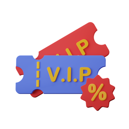 Vip Voucher Discount  3D Icon