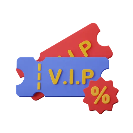 Vip Voucher Discount  3D Icon