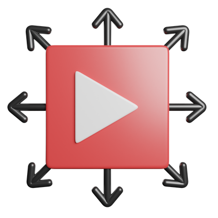 Virales Video  3D Icon