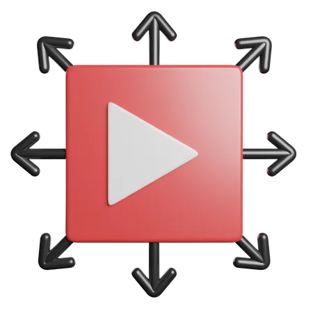 Virales Video  3D Icon