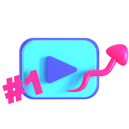 Virales Video  3D Icon