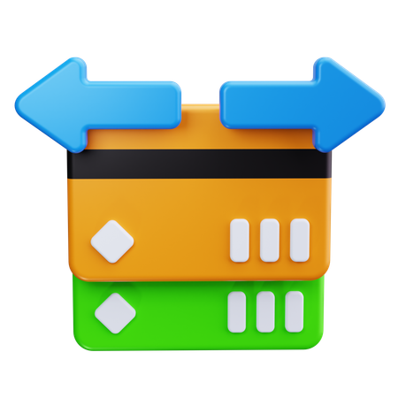 Virement par carte de crédit  3D Icon