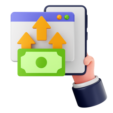 Transfert paiement site web  3D Icon