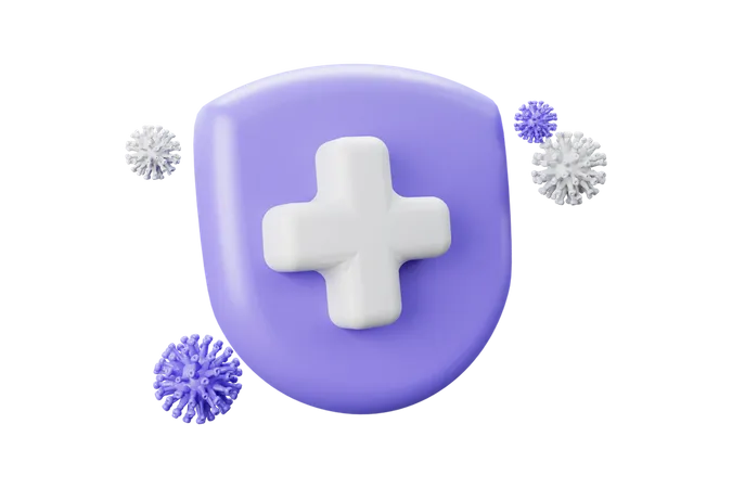 Virus Schutz  3D Icon