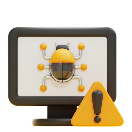 Virus Warnung  3D Icon