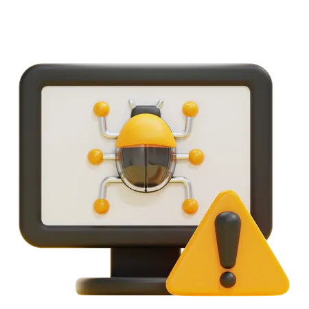 Virus Warnung  3D Icon