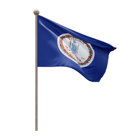 Virginia Flagpole  3D Icon