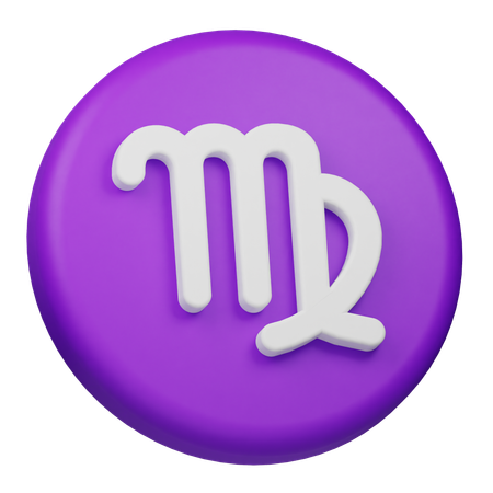 Virgo Zodiac Sign  3D Icon