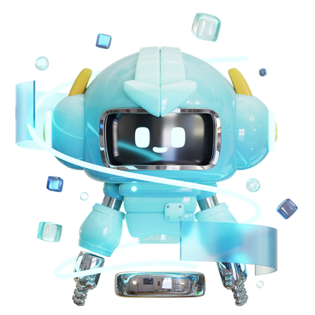 Virtual Ai Robot Assistance  3D Icon
