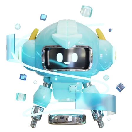 Virtual Ai Robot Assistance  3D Icon