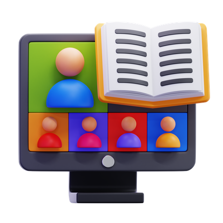 Virtual Classroom  3D Icon