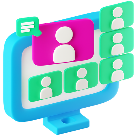 Virtual Classroom  3D Icon