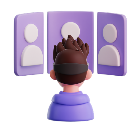 Virtual conference  3D Icon