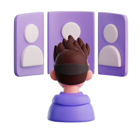 Virtual conference  3D Icon