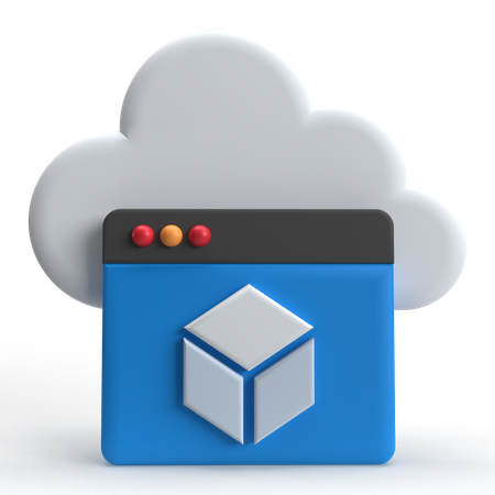 Virtual desktop  3D Icon