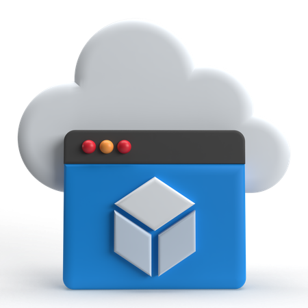 Virtual desktop  3D Icon