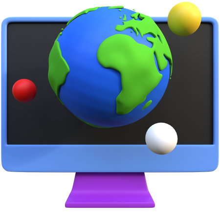 Virtual Education  3D Icon