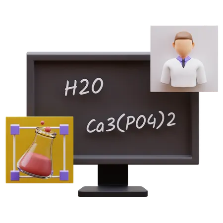 Virtual Education  3D Icon