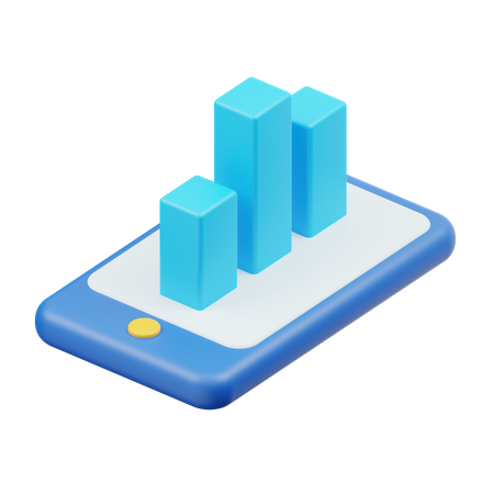 Virtual finance graph  3D Illustration