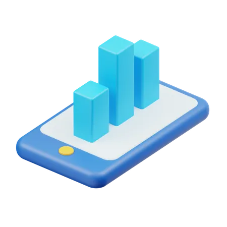 Virtual finance graph  3D Illustration