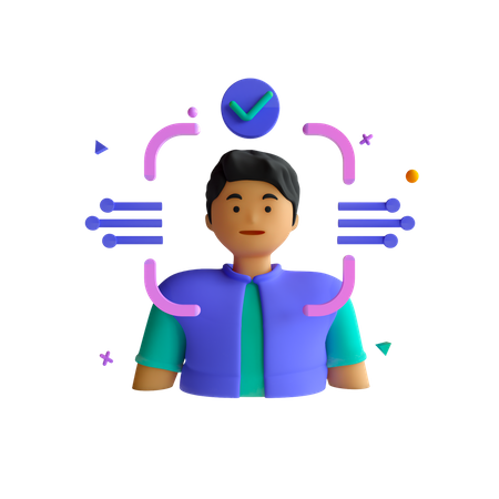 Virtual Identity  3D Illustration