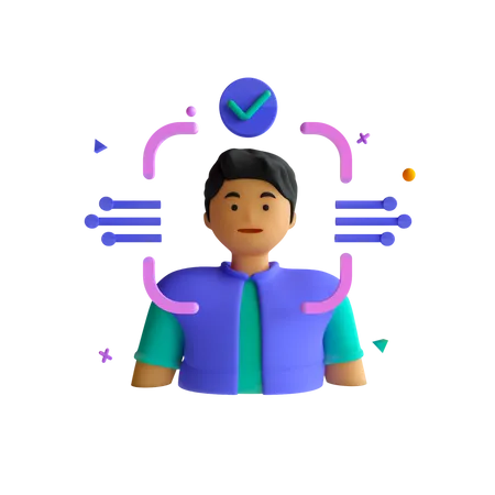 Virtual Identity  3D Illustration