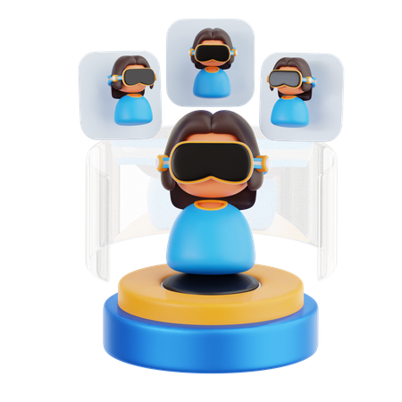 Virtual Meeting  3D Icon