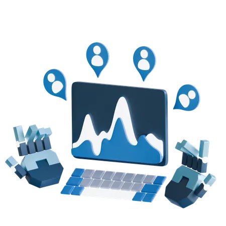 Virtual Meeting  3D Icon