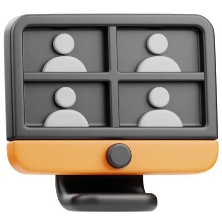 Virtual Meeting  3D Icon