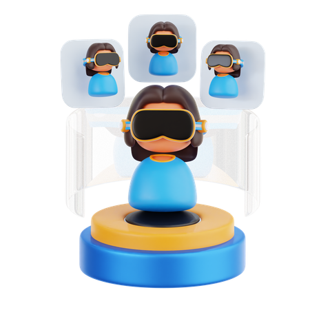 Virtual Meeting  3D Icon
