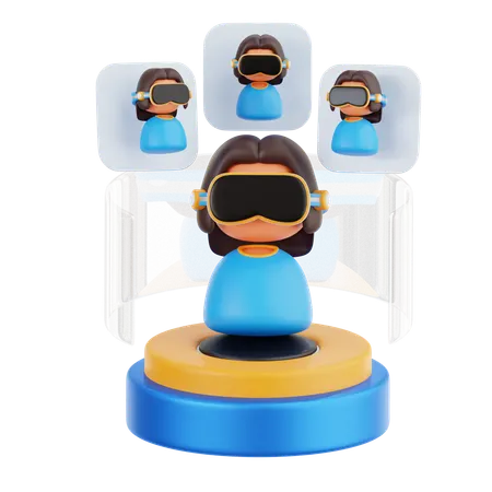 Virtual Meeting  3D Icon