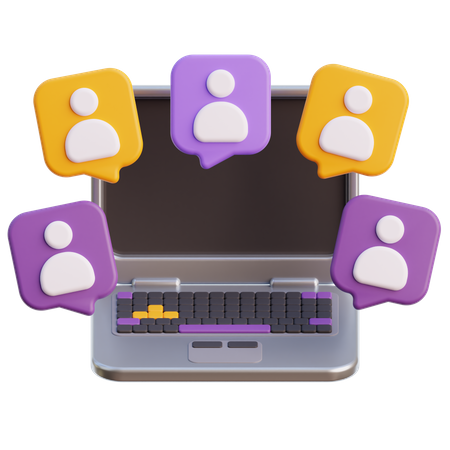 Virtual Meeting  3D Icon