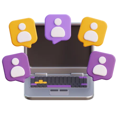 Virtual Meeting  3D Icon