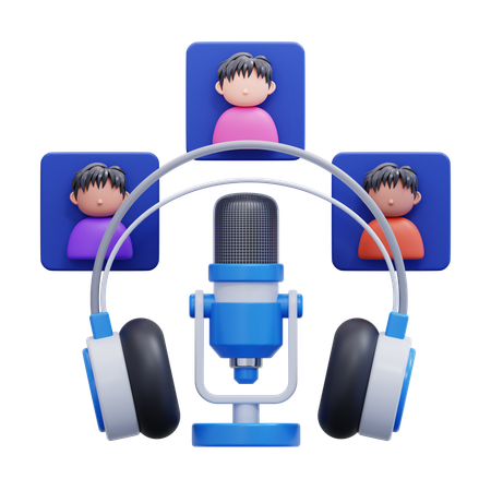 Virtual meetings  3D Icon