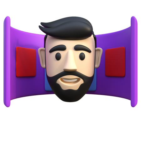 Virtual Office  3D Icon