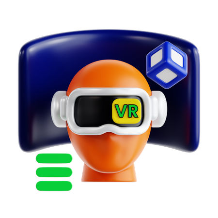 Virtual Reality  3D Icon