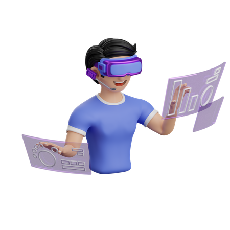 Virtual Reality  3D Icon