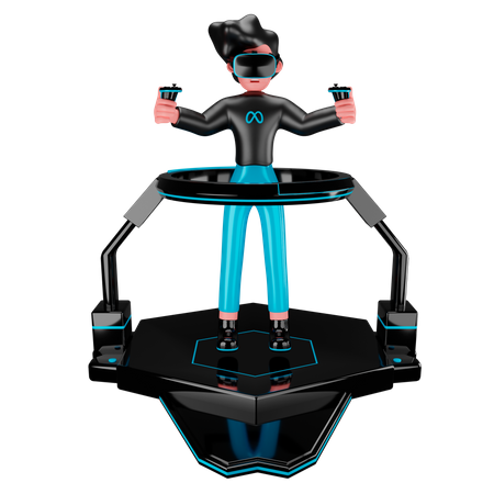 Virtual Reality Gamer  3D Illustration