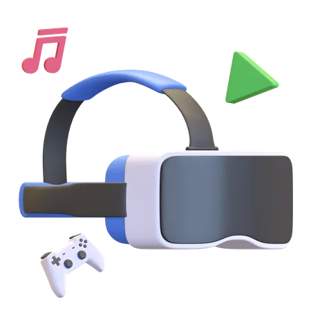 Virtual reality glass  3D Illustration