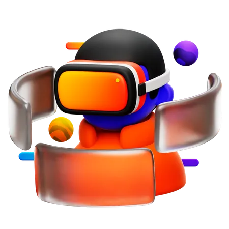 Virtual Reality Technology  3D Icon