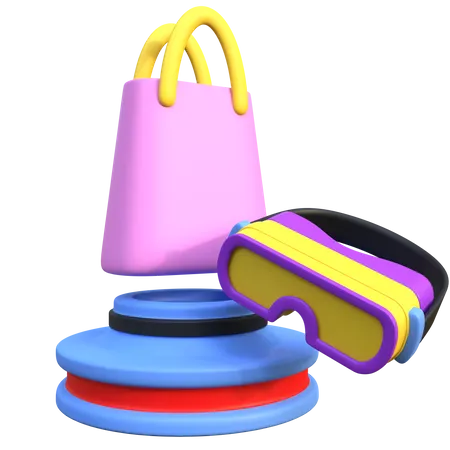 Virtual Shop  3D Icon